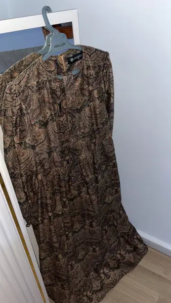 أخرى — فستان يومي عملي خريفي مستور مقاس 46 xxl